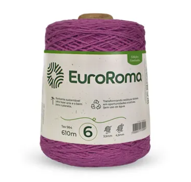 Barbante EuroRoma Magenta Nº6 (610 Metros)