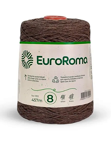 Barbante EuroRoma Marrom Nº 8 (457 Metros)