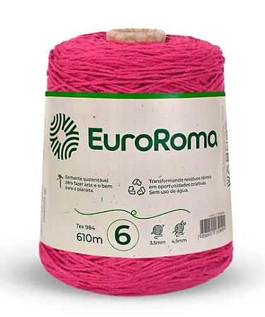 Barbante Euroroma Pink Nº 6 (610 Metros)