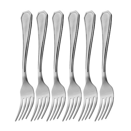 Jogo Garfo de mesa Inox 06 Peças