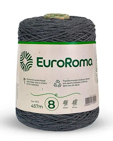 Barbante Euroroma Chumbo Nº 8 (457 Metros)