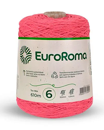 Barbante Euroroma Melancia Nº6 (610 Metros)