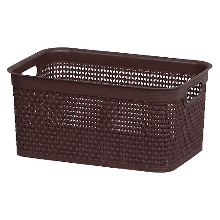 Caixa Naturalle Rattan 7,5 Litros Tabaco