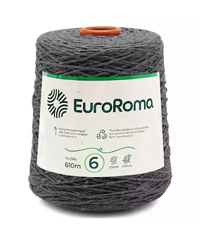Barbante EuroRoma Chumbo Nº 6 (610 Metros)