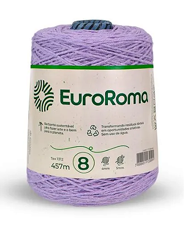 Barbante Euroroma Lilás Claro Nº 8 (457 Metros)