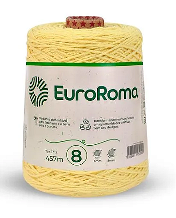 Barbante Euroroma Amarelo Bebe Nº 8 (457 Metros)