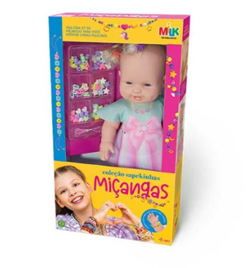 Boneca Sapekinha Miçangas Milk