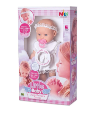 Boneca Little Baby - Minha Primeira Oração Reza O Pai Nosso