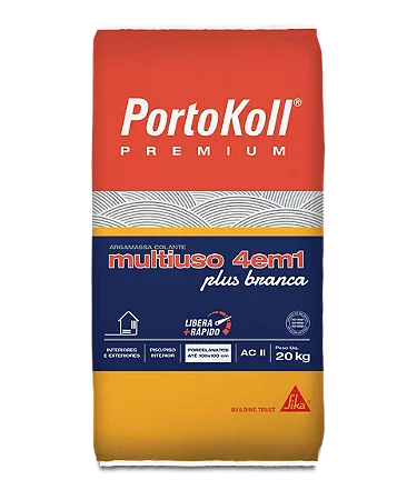 Argamassa Multiuso 4 Em 1 Plus ACII  Cinza 20Kg Portokoll