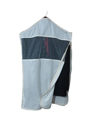 Capa Protetora  Terno Em Microfibra e Visor Organza 100x60cm Offwhite