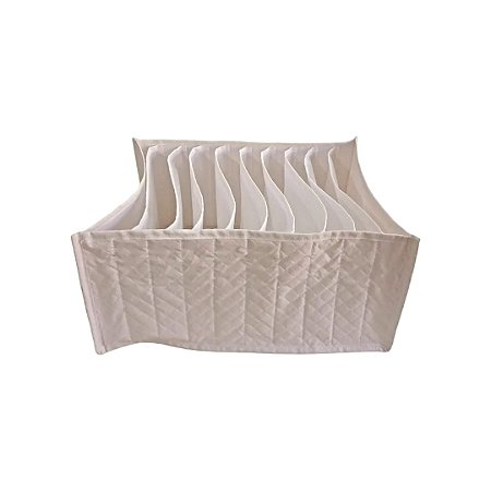 Colmeia Organizadora Gaveta Calças e Bermudas Matelassê 40x28x20cm Marfim