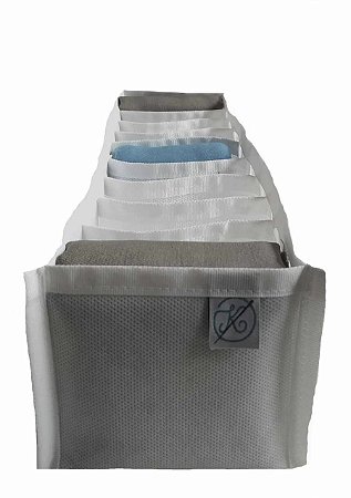 Colmeia Organizadora Gaveta Baby Tnt Estruturada 40x10x10cm Branca