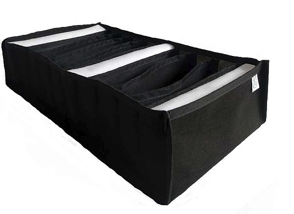 Colmeia Organizadora Gaveta Adulto Tnt Estruturada 40x14x10cm Preta