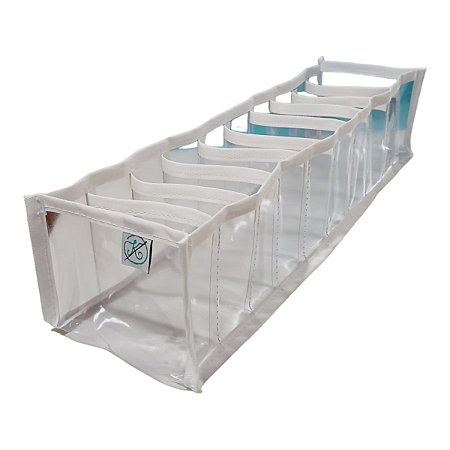 Colmeia Organizadora Gaveta Baby Transparente Viés Branco 40x10x10cm