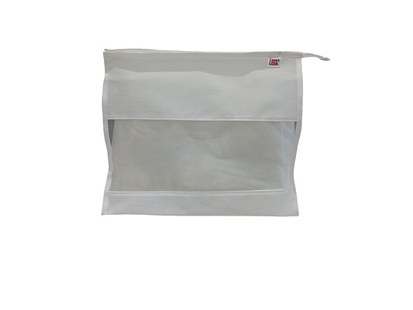Organizador e Protetor De Bolsa Tnt e Organza 30x27x10cm Branco
