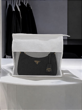 Organizador e Protetor De Bolsa Tnt e Organza 25x15x06cm Branco