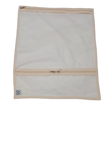 Organizador  Viagem  Look Do Dia Em Microfibra Offwhite 47x37cm