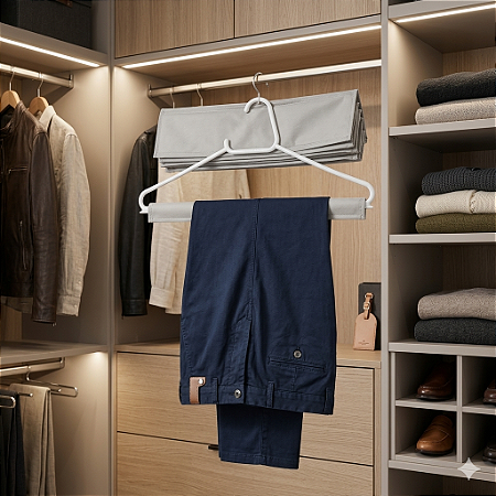 Tira Vinco Roupas Delicadas 06 Peças 35x9cm Bege Claro