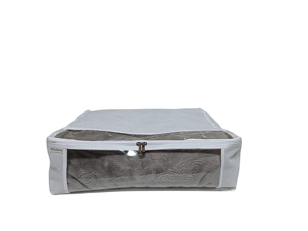 Organizador Protetor Cobertor Tnt Com Visor Transparente Branco 45x40x14cm