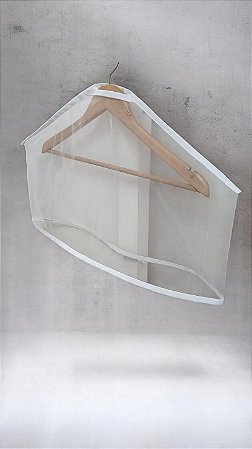 Capa Protetora Ombro Toda Em Organza 54x34cm Branca