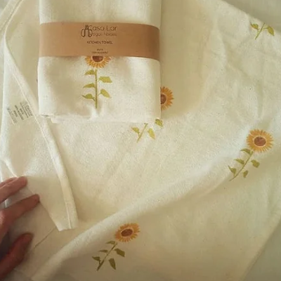 Pano de Prato 45x70 girassol novo