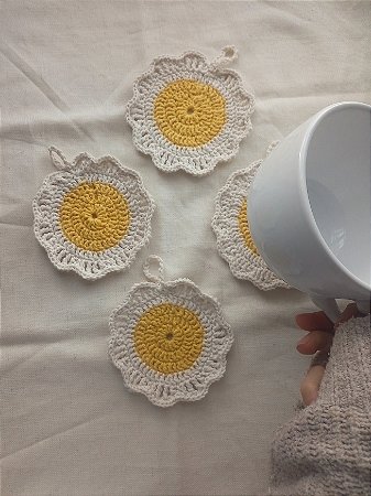 Dupla de Porta copos flor