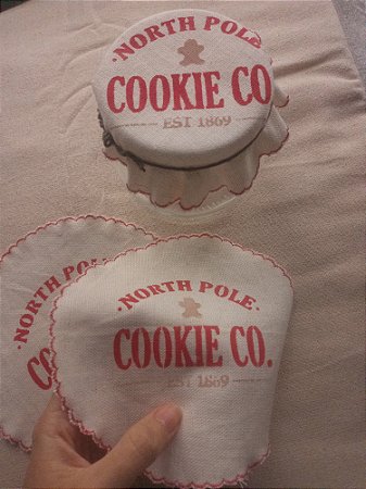 Paninho round decorativo cookies natalino