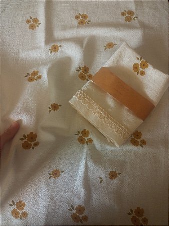 Pano de Prato 45x70 florzinhas amarelas