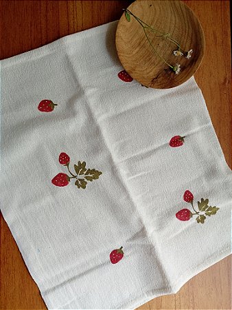 Pano de Prato 45x70 morangos (nova estampa)