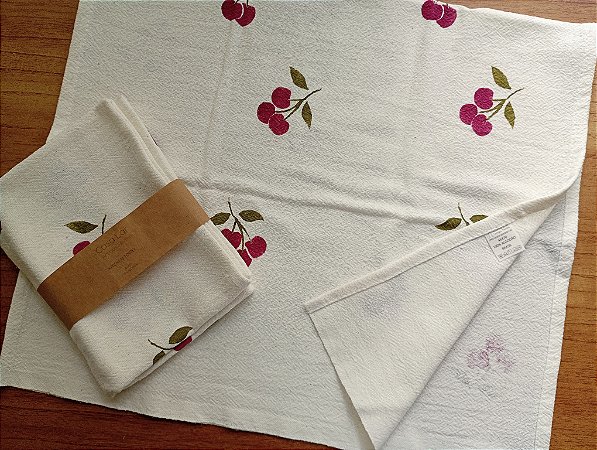 Pano de Prato cerejas (nova estampa)