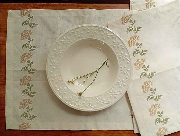 Dupla de lugar americano floral vintage