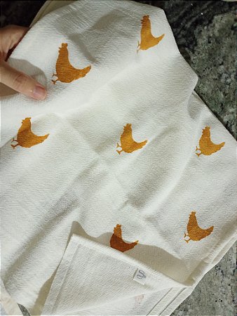 Pano de Prato 45x70 galinhas