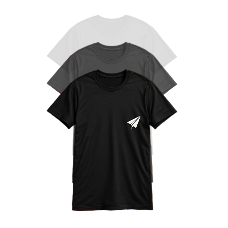 Kit com 3 camisetas Lisas Optimus Store