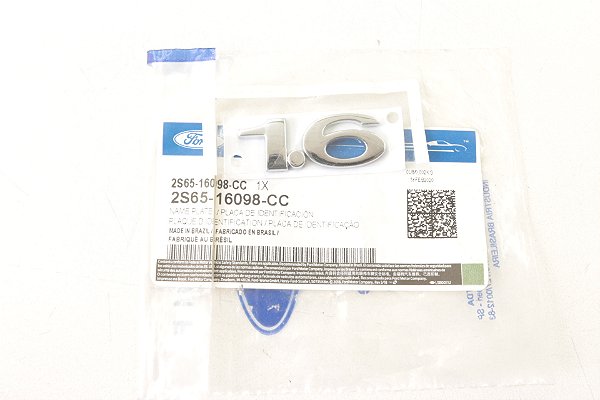 Emblema '1.6' Da Tampa Traseira Ford Fiesta Ka New Fiesta