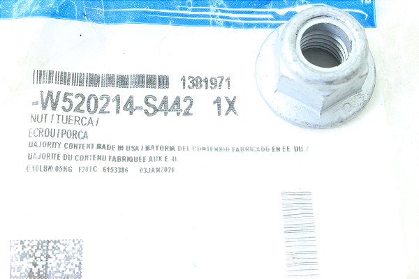Porca Suspensão M12 Ford Fusion 2013/ New Fiesta 2011/2013