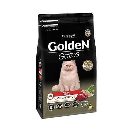 GOLDEN GATOS ADULTOS CARNE 3 KG