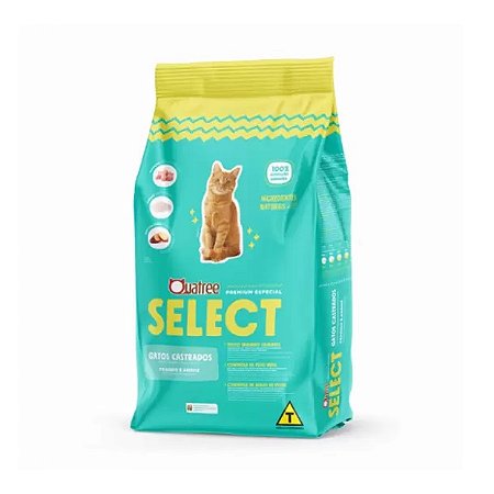 QUATREE SELECT GATO CASTRADO FRANGO E ARROZ 3KG