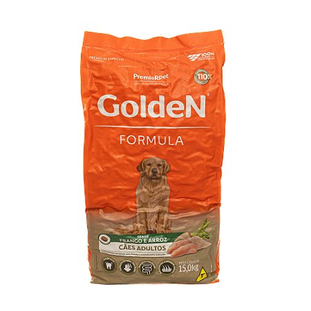 Ração Golden Fórmula Cães Adultos Frango e Arroz 15kg – Alta Digestibilidade e Nutrição Premium