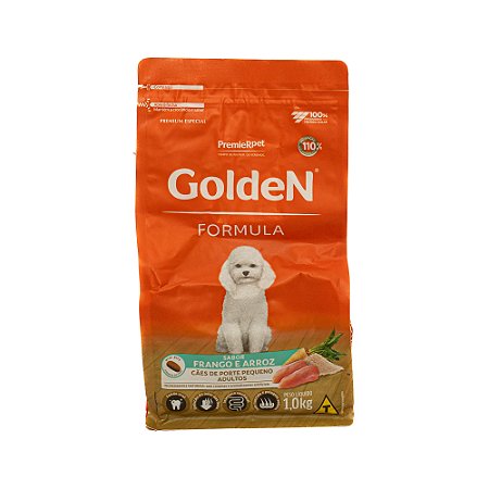Ração Golden Fórmula Mini Bits Cães Adultos Raças Pequenas Frango e Arroz 1kg – Alta Digestibilidade e Grãos Pequenos