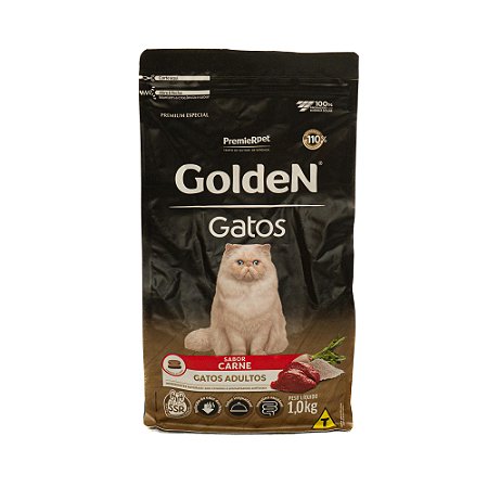 Ração Golden Gatos Adultos Carne 1kg – Nutrição Completa e Alta Palatabilidade