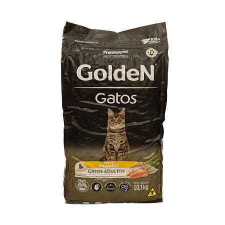 Ração Golden Gatos Adultos Frango 10,1kg – Saúde Urinária e Alta Palatabilidade