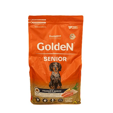 Ração Golden Fórmula Mini Bits Sênior Porte Pequeno Frango e Arroz 3kg