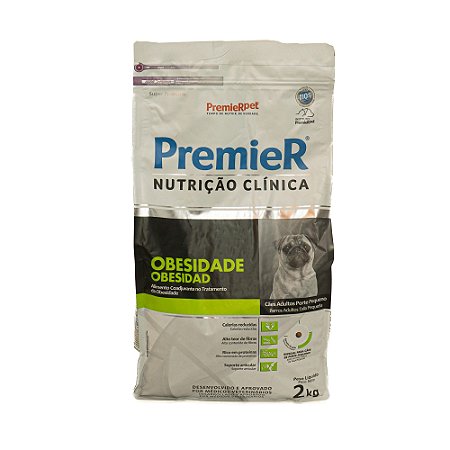 Ração PremieR Nutrição Clínica Obesidade Cães Raças Pequenas 2kg – Super Premium
