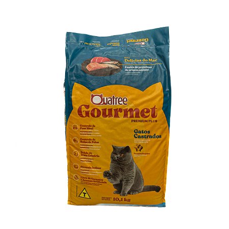Quatree Gourmet Gatos Castrados Delícias do Mar 10,1kg | Ração Premium