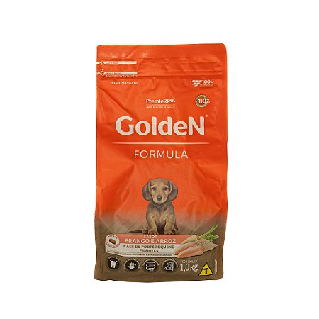 Golden Mini Bits Filhotes Raças Pequenas Frango & Arroz 1kg | Ração Premium