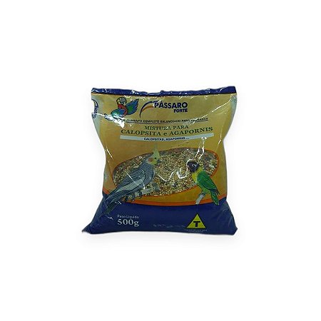 Mistura para Calopsita e Agapornis Pássaro Forte 500g