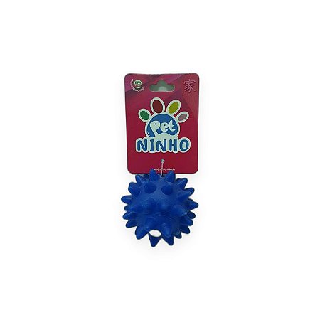 Brinquedo Mordedor de Vinil Bola Espinho Pet Ninho