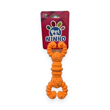 Brinquedo Mordedor Pet Ninho TPR Laranja