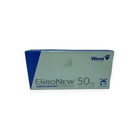 Antibiótico World Veterinária Enronew 50mg - 10 Comprimidos