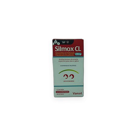 Antibiótico Silmox CL 150mg Vansil - 10 Comprimidos